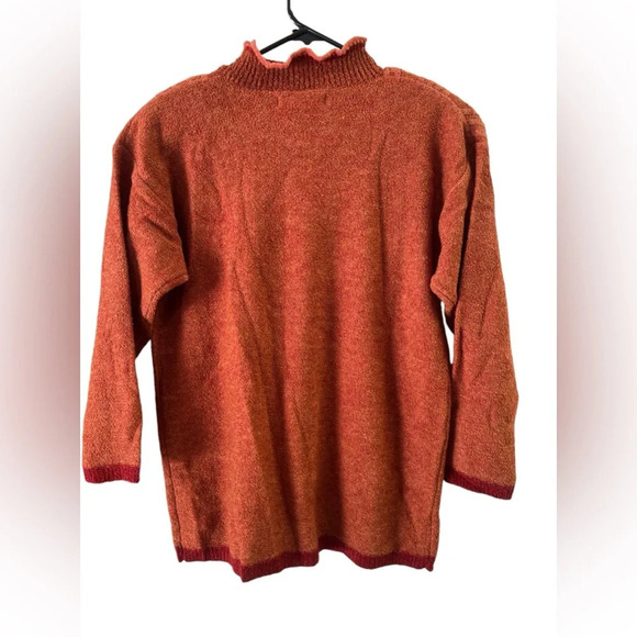 Essange Thailand orange ruffled sweater - Picture 5 of 5